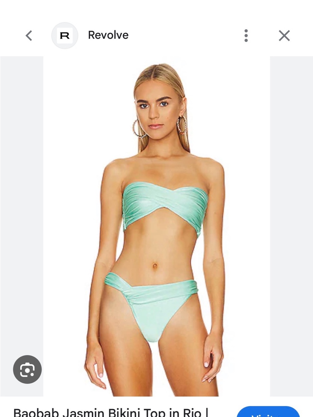 Baobab Collection Aqua Twist Bandeau Bikini Set and matching skirt coverup.